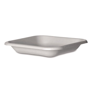 Eco-Products 5.04 in. x 5.04 in. x 1.09 in. 10 oz. WorldView Renewable Molded Fiber Containers - White (800/Carton)