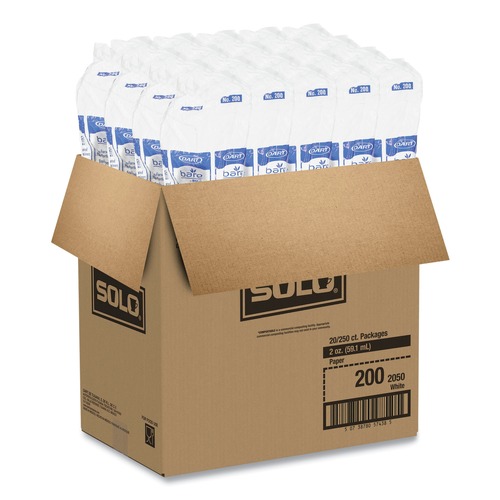 Labor Day Sale! Save $30 off $199! | SOLO 200-2050 ProPlanet Seal 2 oz. Paper Portion Cups - White (250/Bag, 20 Bags/Carton) image number 0