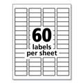Office Jansan | Avery 61533 Durable 0.66 in. x 1.75 in. Permanent ID Labels with TrueBlock Technology - White (60/Sheet, 50 Sheets/Pack) image number 4
