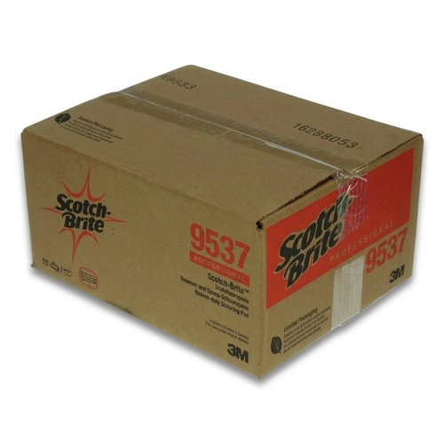 Cleaning Cloths | Scotch-Brite PROFESSIONAL 9537 Scotchbrick 4 in. x 6 in. x 3 in. Griddle Scrubber - Red/Black (12/Carton) image number 0