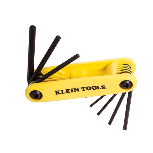 Klein Tools 70575 Grip-It 3-3/4 in. Handle 9 Key SAE Hex Key Set image number 0