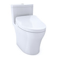 Bidets | TOTO MW6463056CEMFGA#01 WASHLETplus Aquia IV 1-Piece Elongated Dual Flush 1.28 & 0.8 GPF Toilet with Auto Flush S550e Bidet Seat (Cotton White) image number 0