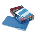 Office Jansan | Pendaflex 4350 1/3 BLU 1/3-Cut Assorted Tabs Interior Legal File Folders - Blue (100/Box) image number 0