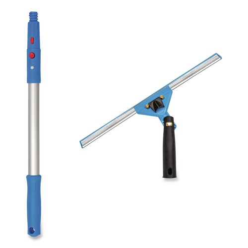 Cleaning Tools | Gritt Commercial GRI131 Pro Window Washing Kit with Swivel Window Squeegee and 20-in Pole, 14-in Wide Blade image number 0