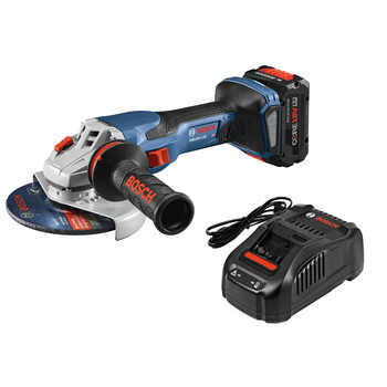 Bosch GWS18V-13CB14 PROFACTOR 18V Cordless 5-6 In. Angle Grinder Kit with BiTurbo Brushless Technology Kit with (1) CORE18V 8.0 Ah PROFACTOR Performance Battery