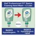 Cleaning & Janitorial Supplies | Dial Professional 17000 16714 1.2 Liter Basics Hypoallergenic Foaming Hand Wash Refill for FIT Manual Dispenser - Honeysuckle Scent (3/Carton) image number 5