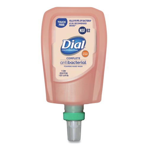 Cleaning & Janitorial Supplies | Dial Professional 16674EA 1 Liter Antibacterial Foaming Hand Wash Refill for FIT Touch Free Dispenser - Original Scent image number 0