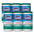 Cleaning & Janitorial Supplies | Clorox 01656 7 in. x 8 in. 1-Ply Disinfecting Wipes - Fresh Scent, White (450/Carton) image number 0