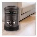 Portable Heaters | Alera HEFF360B 750W 8 in. x 8 in. x 12 in. 360-Degree Circular Fan Forced Heater - Black image number 1