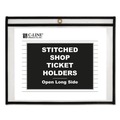 Office Jansan | C-Line 49912 Super Heavy-Duty Top Load 12 in. x 9 in. Insert Stitched Shop Ticket Holders - Clear Front, Black Border (25/Box) image number 4