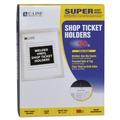 Office Jansan | C-Line 80911 8-1/2 in. x 11 in. Top Load Vinyl Shop Ticket Holders - Clear Front (50/Box) image number 0