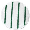 Carpet Cleaners | Rubbermaid Commercial FGP26700WH00 Low Profile Scrub-Strip 17 in. Diameter Carpet Bonnet - White/Green image number 0