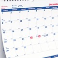 Calendars & Planners | Brownline C171128 12.25 in. x 27 in. Dec 2024-Jan 2026 Three-Month Wall Calendar - White/Blue Sheets image number 1