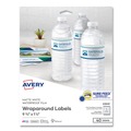 Office Jansan | Avery 22845 9.75 in. x 1.25 in. Water-Resistant Wraparound Labels with Sure Feed - White (40/Pack) image number 0