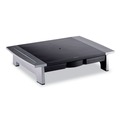 Office Jansan | Fellowes Mfg Co. 8031101 Office Suites Standard Supports 80 lbs. 19.78 in. x 14.06 in. x 4 in. to 6.5 in. Monitor Riser For 21 in. Monitors - Black/Silver image number 0