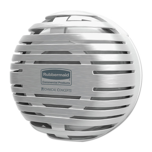 Odor Control | Rubbermaid 1972664 TCELL 2.0 4.09 in. x 2.36 in. x 4.09 in. Air Freshener Dispenser - Brushed Chrome image number 0