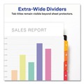 Office Jansan | Avery 11163 Ready Index 11 in. x 9.25 in. 8-Tab 1 to 8 Extra Wide Tabs Customizable TOC Dividers - Multicolor Tabs/White (1-Set) image number 4