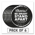 Floor Signs | Tabbies 79085 BeSafe Messaging 12 in. Floor Decals - Black/White (6/Pack) image number 3