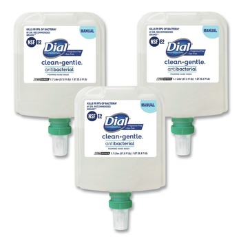 Dial Professional CleanPlusGentle 1.7 Liter Antibacterial Foaming Hand Wash Refill for 1700 Dispenser - Fragrance-Free (3/Carton)
