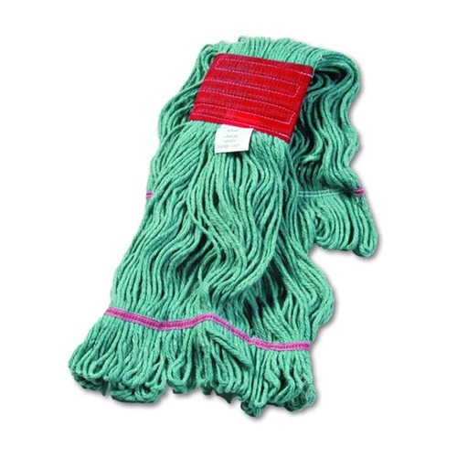 Office Jansan | Boardwalk BWK503GNEA 5 in. Super Loop Cotton/Synthetic Fiber Wet Mop Head - Large, Green image number 0