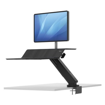 Fellowes Mfg Co. 8081501 Lotus RT 48 in. x 30 in. x 42.2 in. - 49.2 in. Sit-Stand Workstation - Black
