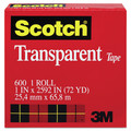 Office Jansan | Scotch 600 1 in. x 72 yds 3 in. Core Tape - Transparent (1-Roll) image number 1