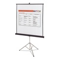 Office Jansan | Quartet 570S 70 in. x 70 in. Portable Tripod Projection Screen - White Matte Finish image number 1