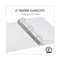 Office Jansan | Samsill 18967 11 in. x 8.5 in. 3 Rings 2 in. Capacity Earth's Choice Plant-Based Round Ring View Binder - White image number 1