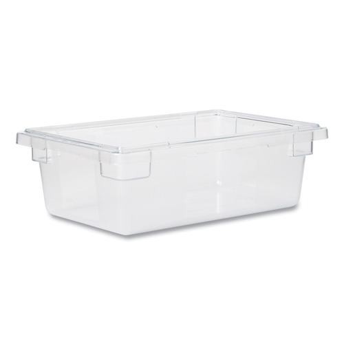Rubbermaid Food Tote Box Container: Polycarbonate, Rectangular - 6" OAH, 12" Overall Dia | Part #FG330900CLR