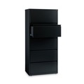Office Filing Cabinets & Shelves | Alera 26144 30 in. x 18.62 in. x 67.62 in. Five Legal/Letter/A4-Size File Drawers Lateral File Cabinet - Black image number 1