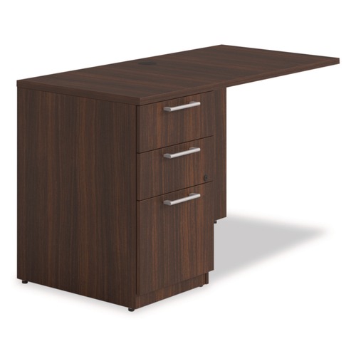 Office Desks & Workstations | Alera AE1NZK-UF2448R HRG 48 in. x 24 in. x 29 in. Seville Series Left Desk Return with Pedestal - Mahogany image number 0
