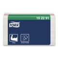 Paper Towels and Napkins | Tork 192291 11.75 in. x 14.75 in. 1-Ply Small Pack Foodservice Cloth - Unscented/White/Red Stripe (4/Carton) image number 1