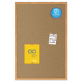 White Boards | Mead 85367 48 in. x 36 in. Economy Cork Board with Oak Frame - Tan Surface/Oak Finished Fiberboard (MDF) Frame image number 5