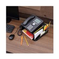 Office Jansan | Universal UNV08116 12-1/4 in. x 10-1/2 in. x 5-1/4 in. Telephone Stand and Message Center - Black image number 5
