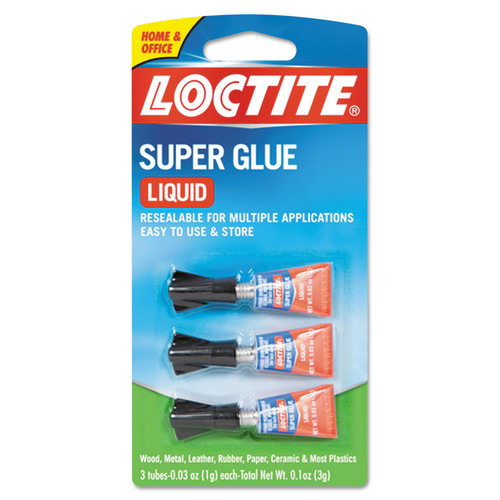 Tapes & Adhesives | Loctite 1710908 0.11 oz Super Glue - Dries Clear (3/Pack) image number 0