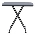 Office Jansan | Iceberg 65491 IndestrucTable 30 in. x 20 in. x 25 in. - 28 in. Classic Personal Folding Table - Charcoal image number 2