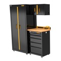 Cabinets | Dewalt DWST24201 4-Piece 63 in. Welded Storage Suite with 5-Drawer Base Cabinet and Wood Top image number 2