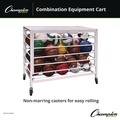 Office Filing Cabinets & Shelves | Champion Sports EBLXX 23 in. x 45 in. x 32 in. 264 lb Capacity Economy Locking Ball Carrier - White image number 3