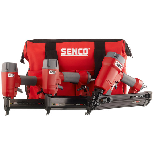 Nail Gun Compressor Combo Kits | Factory Reconditioned SENCO 1Y0060R FinishPro 3-Tool Nailer and Stapler Combo Kit image number 0