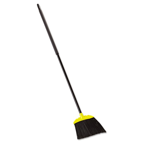 Brooms | Rubbermaid Commercial FG638906BLA Jumbo Smooth Sweep Angled Broom with 46 in. Handle - Black/Yellow (6/Carton) image number 0