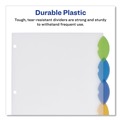 Office Jansan | Avery 11200 11 in. x 8.5 in. 5-Tab Insertable Style Edge Tab Plastic Dividers - Translucent (1-Set) image number 5