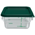 Bulk Savings Pricing 2 | Carlisle 1195007 7.13 in. x 7.13 in. x 3.8 in. 2 qt. Squares Polycarbonate Food Storage Container - Clear image number 3