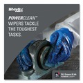 Office Jansan | WypAll 33352 Power Clean BRAG Box 12.1 in. x 16.8 in. Oil Grease and Ink Cloths - Blue (180/Carton) image number 3