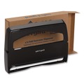 Paper & Dispensers | Georgia Pacific Professional 57748 Safe-T-Gard 16.38 in. x 2.5 in. x 11.75 in. Half-Fold Toilet Seat Cover Dispenser - Black image number 3