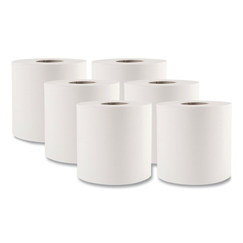 New Year New Savings! Save $25 off $150 | Boardwalk SOD410322 10 in. x 7.6 in. 2 Ply Center-Pull Roll Towels - White (6/Carton) image number 0