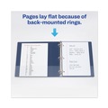 Office Jansan | Avery 79804 11 in. x 8.5 in. 3 Rings 4 in. Capacity Heavy-Duty View Binder with DuraHinge and Locking One Touch EZD Rings - Navy Blue image number 8