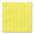 Cleaning & Janitorial Supplies | Rubbermaid Commercial FGQ61000YL00 16 in. x 16 in. Microfiber Reusable Cleaning Cloths - Yellow (12/Carton) image number 2