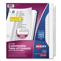 Office Jansan | Avery 11166 Ready Index 11 in. x 9.25 in. 26-Tab Customizable TOC A to Z Tab Dividers - Black/White (1-Set) image number 2