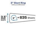 Office Jansan | Avery 19751 11 in. x 8.5 in. 3 Rings 3 in. Capacity Showcase Economy View Binders with Slant Rings - White image number 2