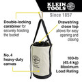 Cases and Bags | Klein Tools 5114DSC 17 in. Canvas Bucket with Drawstring Close image number 1